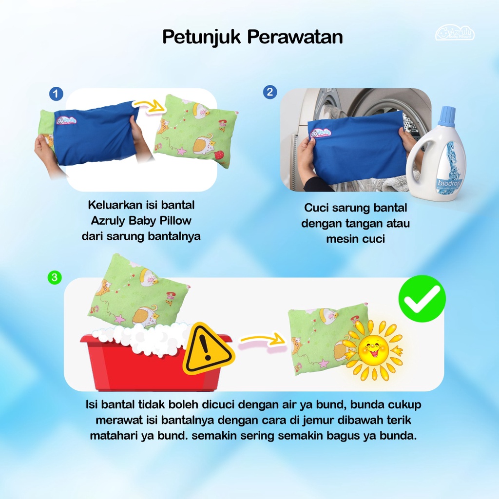 AZRULY BABY PILLOW + HAND PILLOW - BANTAL KESEHATAN ANTI PEYANG 100% KULIT KACANG HIJAU OPSIMOM | 2 PCS