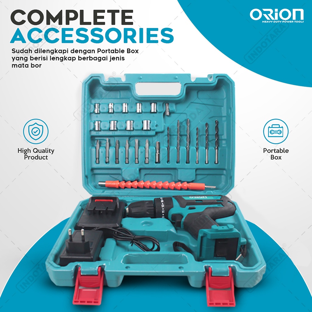 Mesin Bor Baterai Tangan / Orion Cordless CD4200B (With BMC Box)