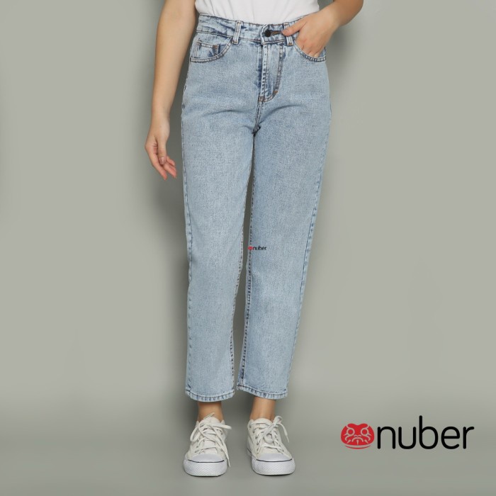 CELANA-JEANS-WANITA- NUBER CELANA PANJANG WANITA JEANS BOYFRIEND SNOW PUTIH - FIREWEED