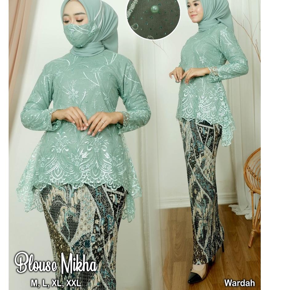 SET KEBAYA TULLE MIKHA - KEBAYA MODIS KEKINIAN - KEBAYA CANTIK - MODEL KEBAYA 2022 - KEBAYA PESTA MO