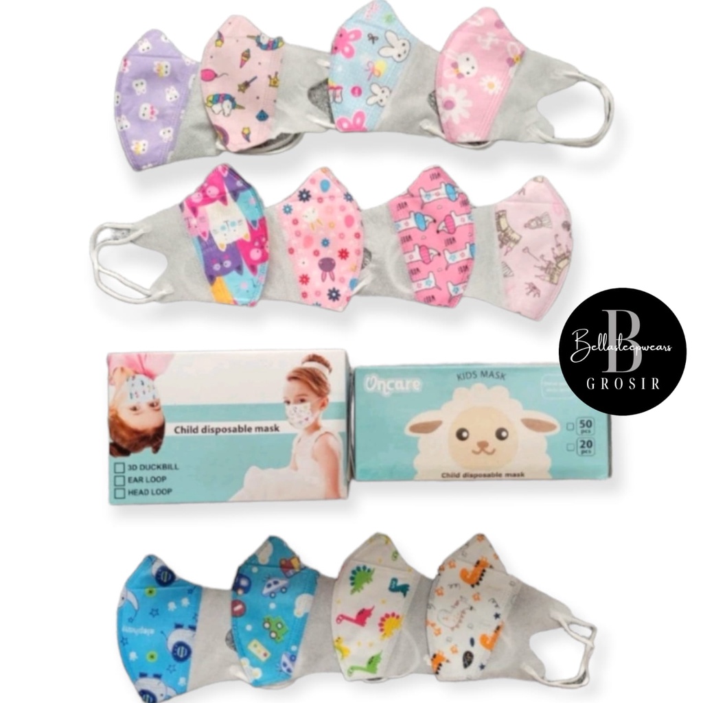ONCARE 3PLY DB - MASKER ANAK DUCKBILL 3PLY KIDS MOTIF ANAK DAN BTS BT21