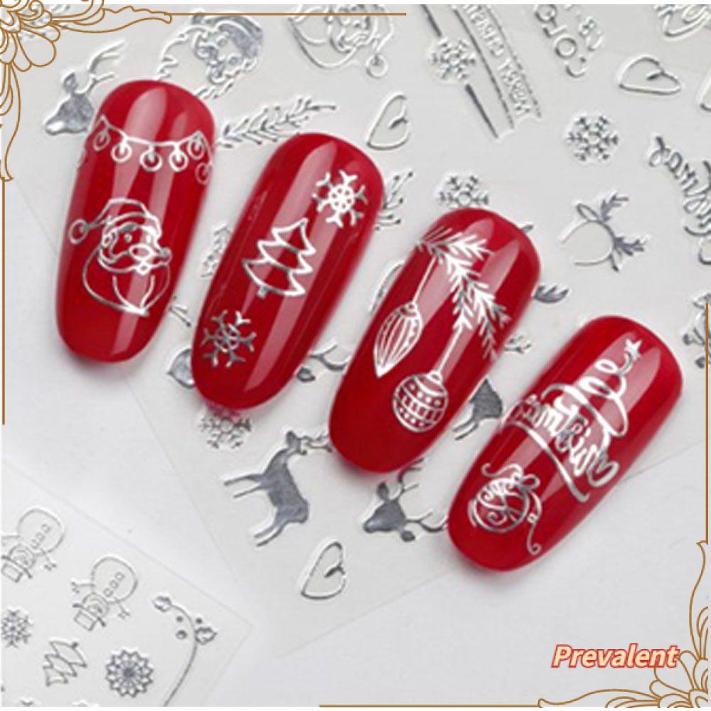 PREVA Nail Sticker multistyle Silver 3D envelope