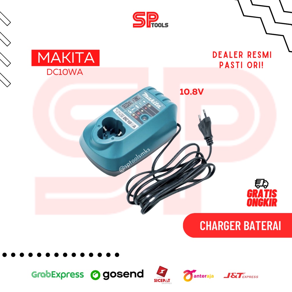 CHARGER CHAS CAS BATERAI BATTERY BOR 10.8V MAKITA DC10WA - ORIGINAL