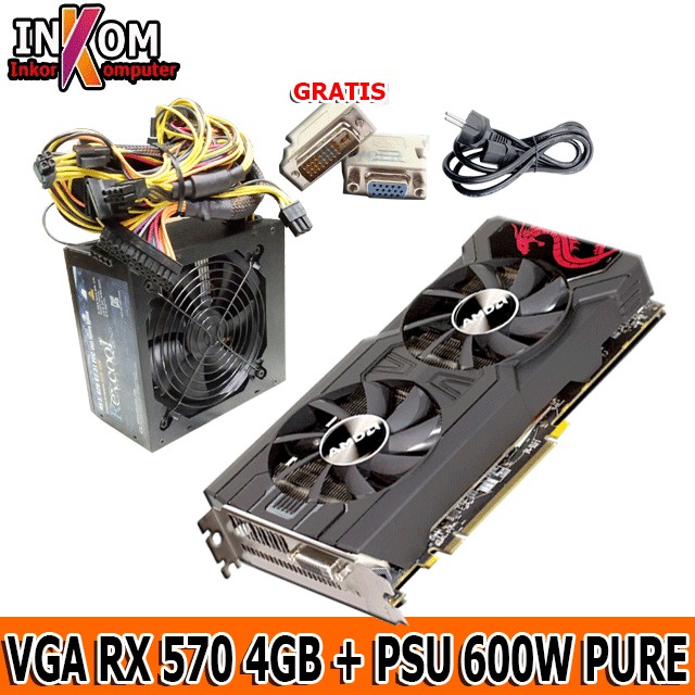 VGA Plus PSU POWER SUPPLY PURE GAMING