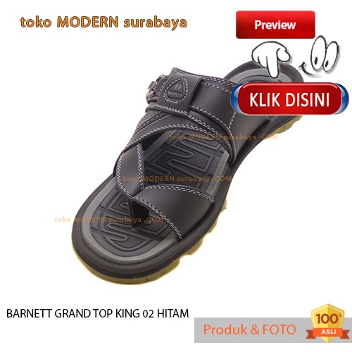 BARNETT GRAND TOP KING 02 HITAM sandal pria casual sandal jepit