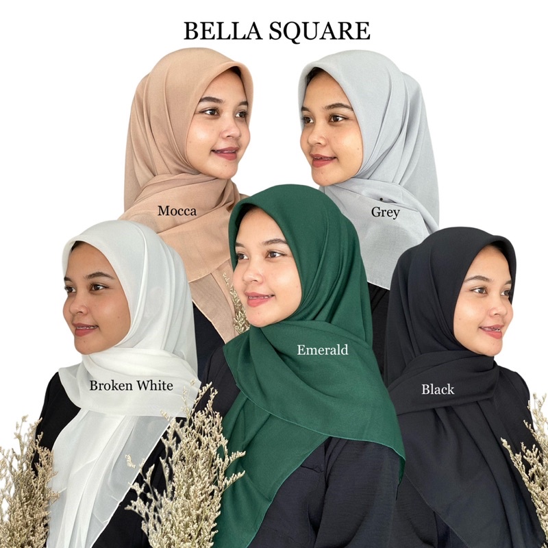 Bella square segiempat bella polos polycotton