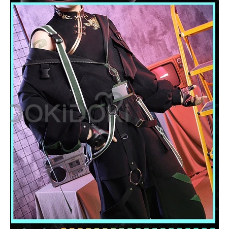 Game Genshin Impact Xiao Doujin Cosplay Costume Genshin Impact Xiao Doujin Black Suit Christmas