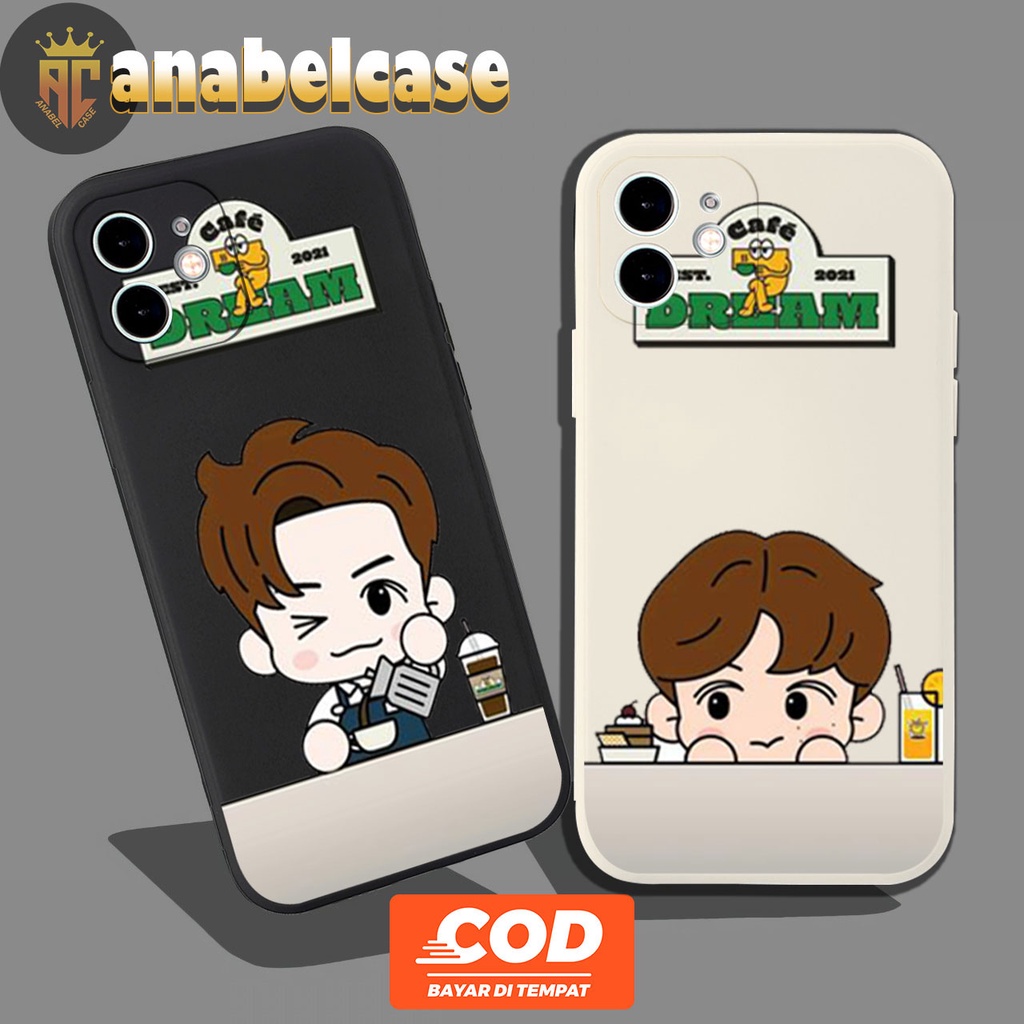 [an1] Softcase Silikon Liquid Square Cafe Dream For Type Oppo a77s/a37/neo9/a57 2022/a16/a54 4g/a17/