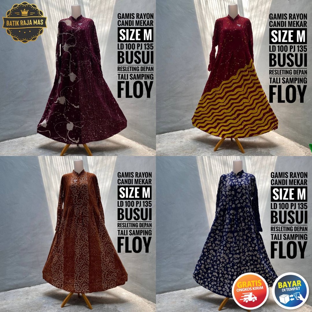 Gamis Wanita Terbaru 2023 Dewasa Kekinian Syari Raya Lebaran Rayon Candi Mekar Busui Friendly Reslet