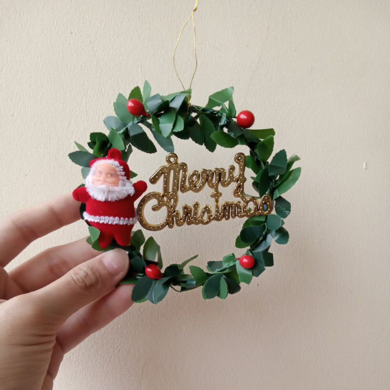Hiasan KRANS MINI Natal Dekorasi Pintu Aksesoris Dinding Pohon Natal Christmas Garland Lingkaran