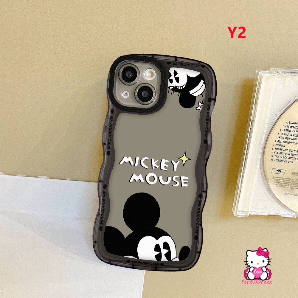 Casing Couple Lucu Samsung A04s A23 A32 A12 A13 A04 A50 A03s A52 A53 A50s A22 A52s A04E A21s A02s A31 A30s A33 A20 A11 A51 M32 Wavy Edge Kartun Disney Mickey Mouse Soft Cover