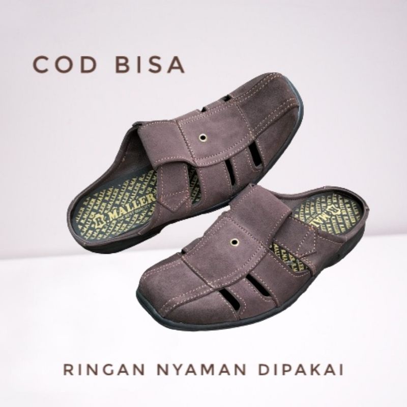 selop pria kulit/selop gardo /r maler /sandal pria /sandal sepatu pria / sepatu sandal kulit / sandal bustong /sandal termurah /terlaris