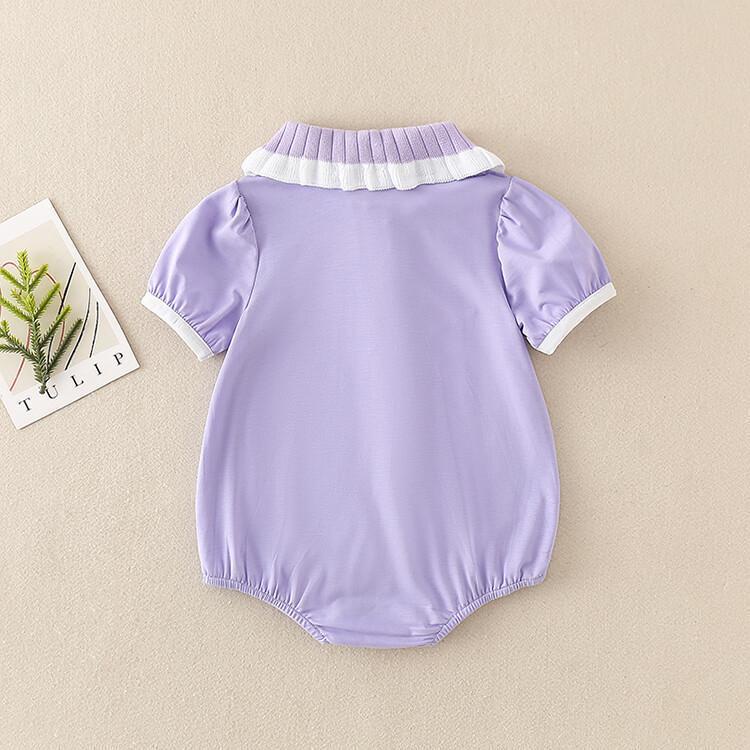 Jumper Bayi Perempuan MAPLE Pakaian Bayi Bodysuit Kerah Import