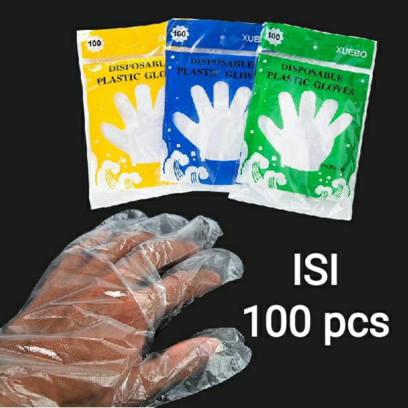 Sarung Tangan Plastik / Sarung Tangan Kue isi 100