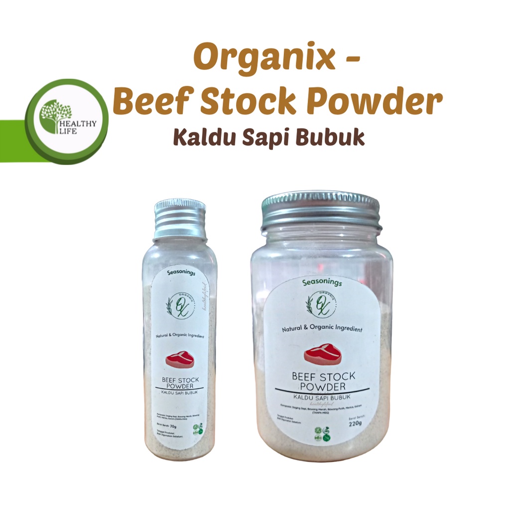 

Organix - Beef Stock Powder (Non MSG)/ Kaldu Sapi Bubuk (Non MSG) 70 gr / 220 gr