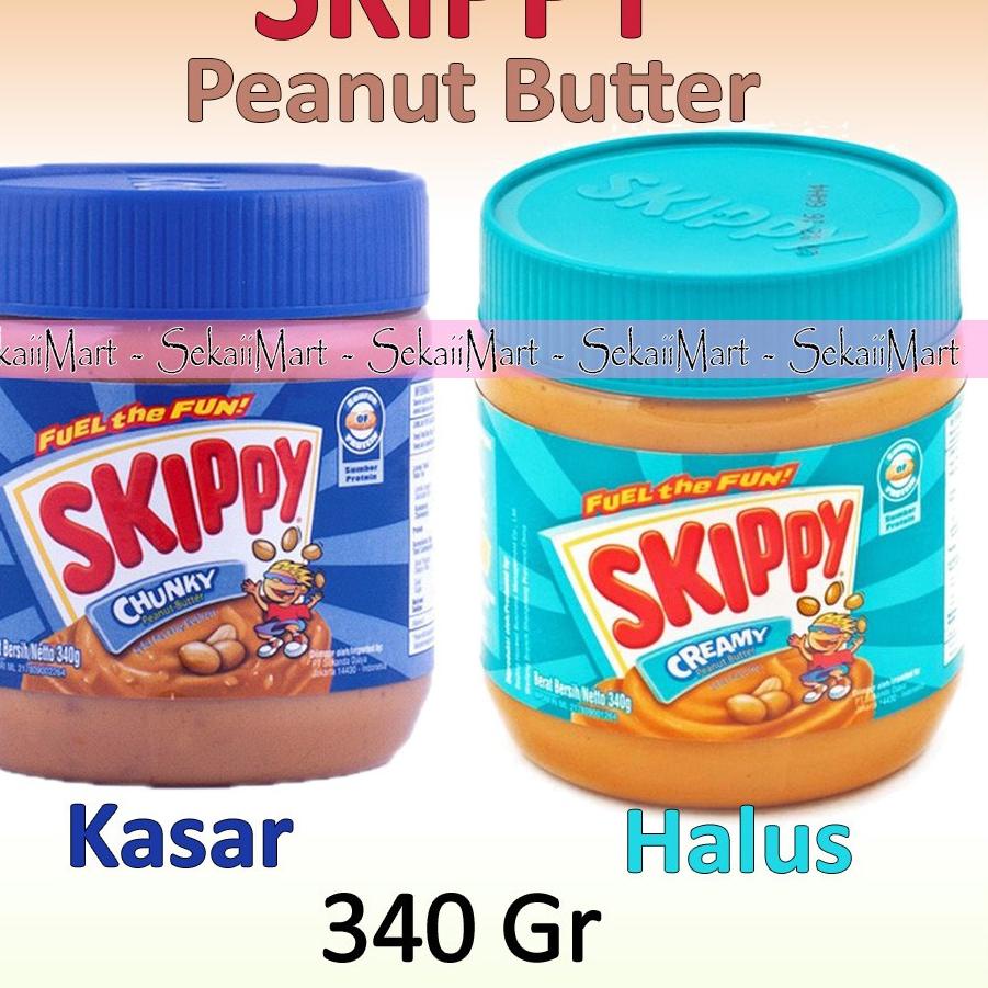 

12.12 ✨SALE✨ SKIPPY Chunky / Creamy Peanut Butter Spread 340g - SKIPY Selai Kacang Halus / Kasar Crunchy buruan