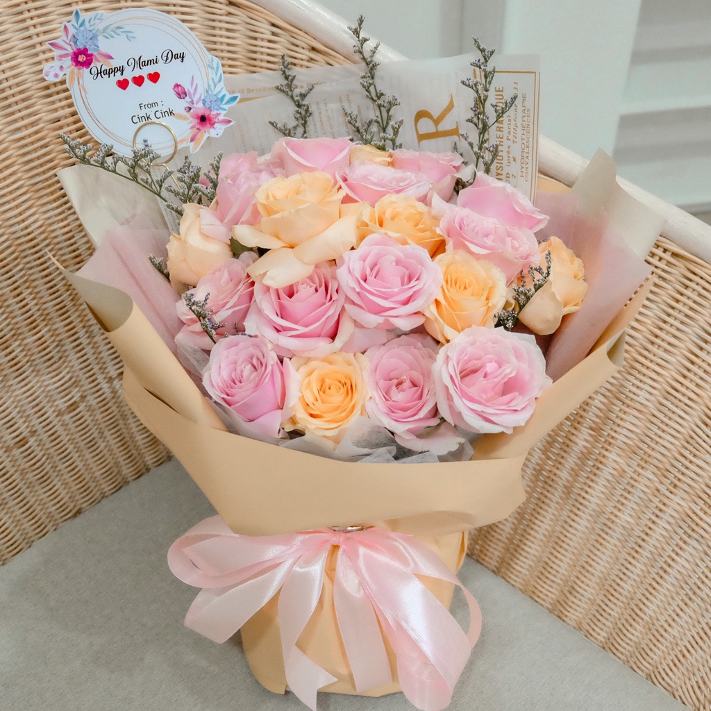 Jual Bj Bouquet Bunga Mawar Segar Fresh Roses Flower Buket Bunga Asli 20 Stems Of Roses 