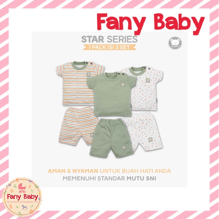 FLUFFY SETELAN OBLONG PENDEK PENDEK STAR