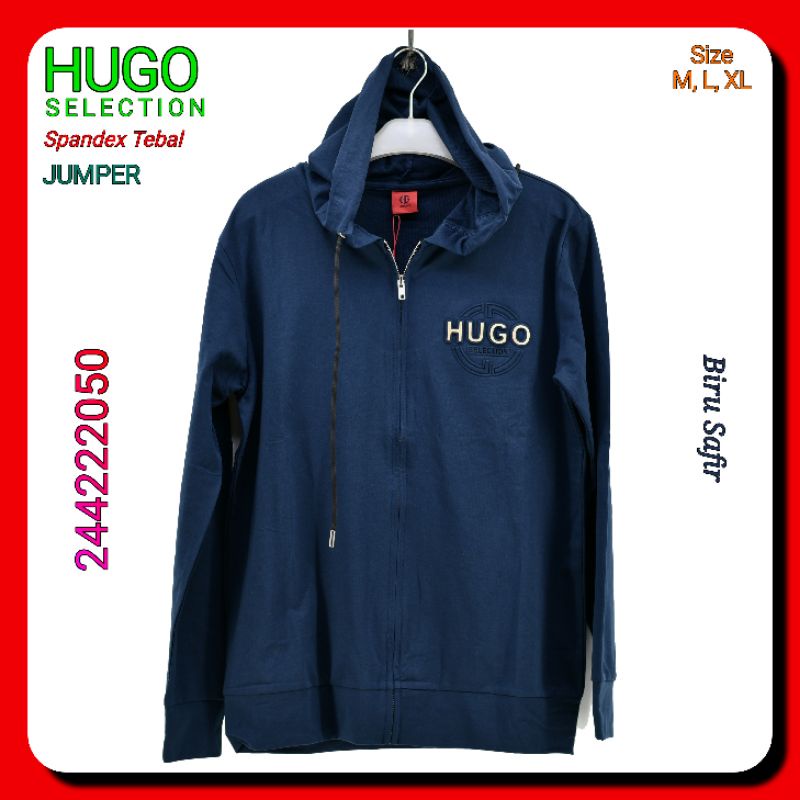 Jumper Kaos Hoodie Lengan Panjang Hugo Selection 244222050