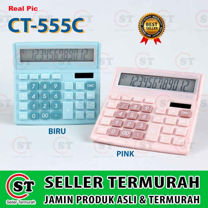 

TERLENGKAP Kalkultaor Citizen CT 555 Warna Pastel Calculator CITIZEN 555N 555 N