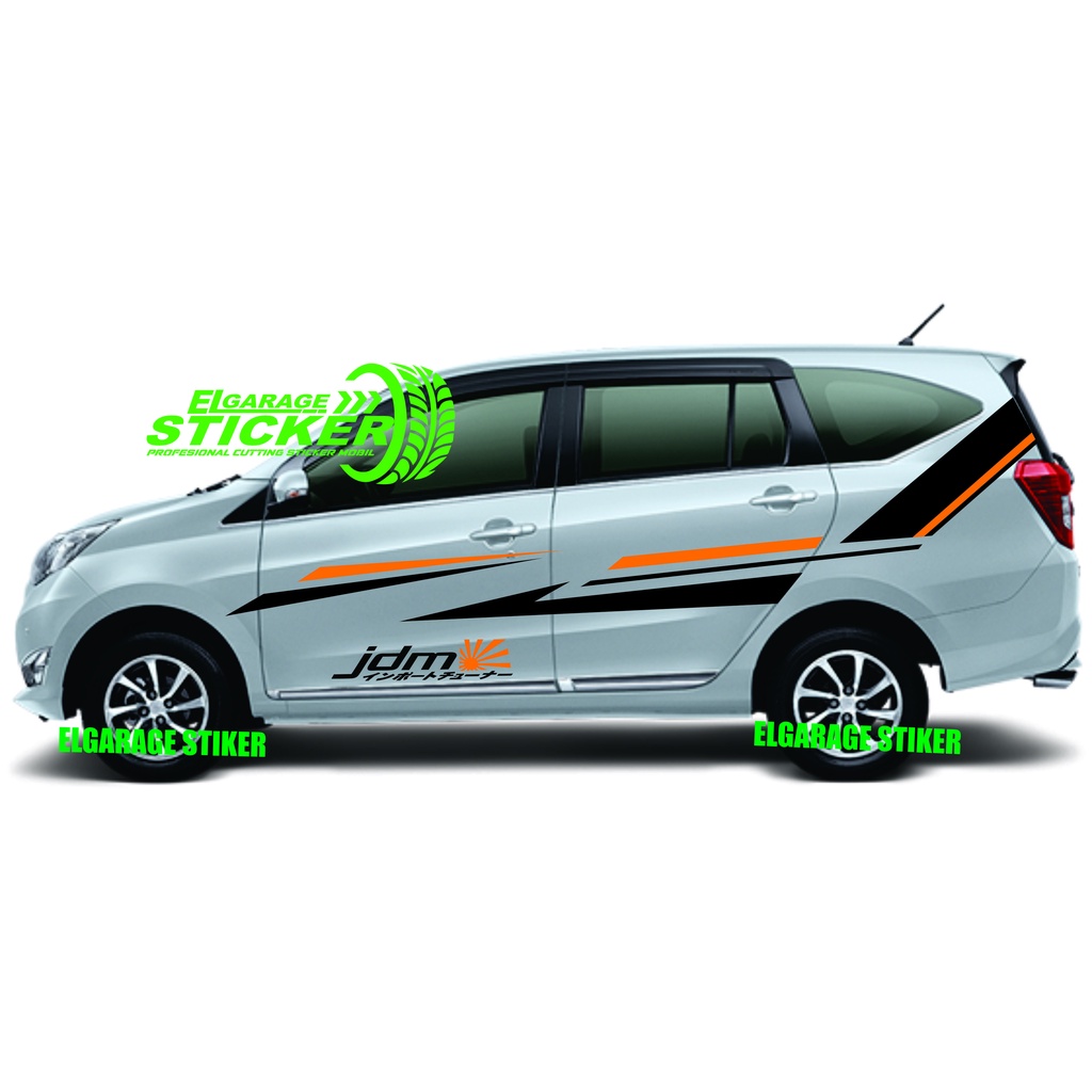 Stiker mobil calya sigra cutting stiker bodi samping mobil calya sigra