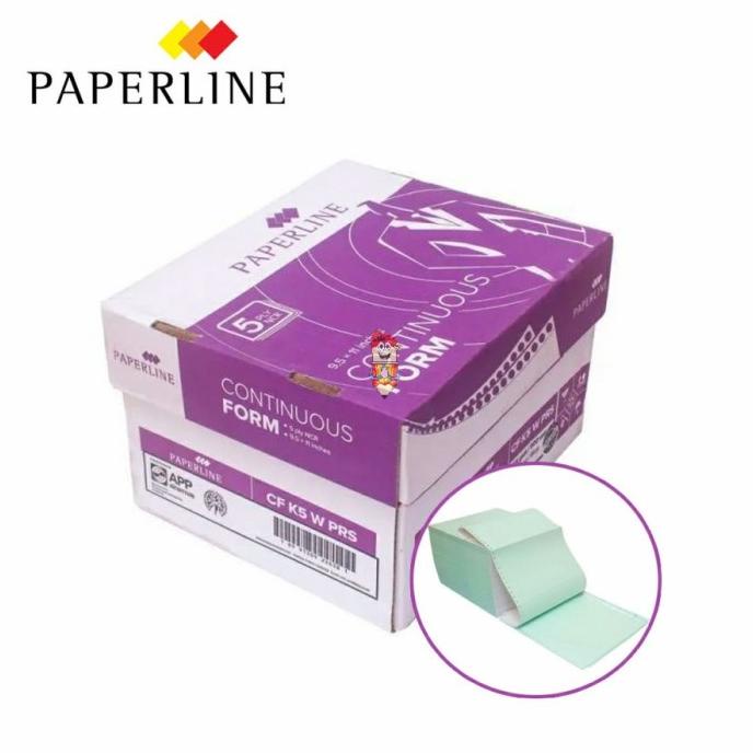 

Continuous Form Paperline 9.5"x11" 5 ply BAGI DUA CF K5 PRS Warna