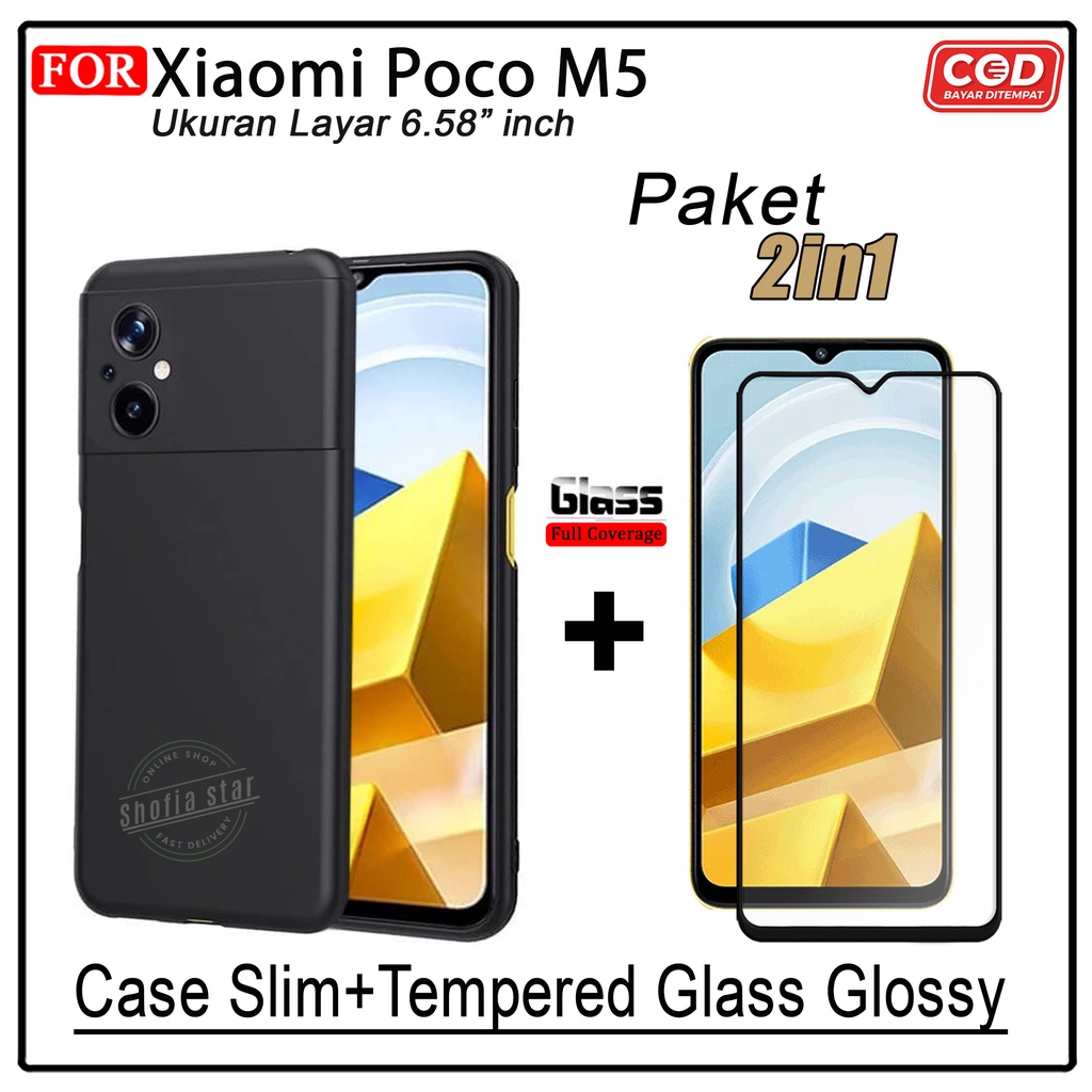 Promo 2in1 Case Poco M5 Poco X5 5G M4 Pro Softcase Slim Black Protect Casing