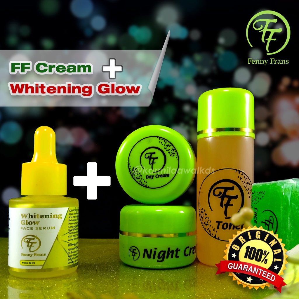 Paket Glowing: Face Serum Whitening Glow + 4 in 1 FF Cream  by Fenny Frans