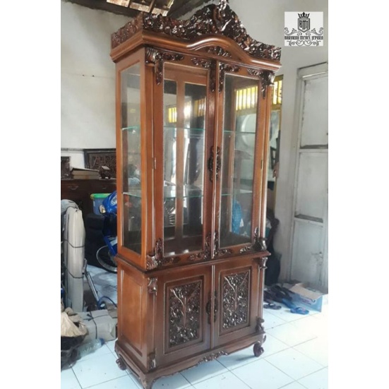 Lemari Pajangan hiasan jati | Rak Pajangan | lemari jati serbaguna