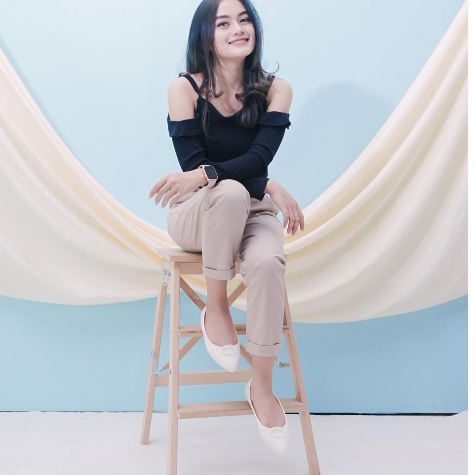 Harga Bersahabat Sara Sara PERMATA Sepatu jelly wanita sepatu kerja wanita flat shoes jelly sepatu e