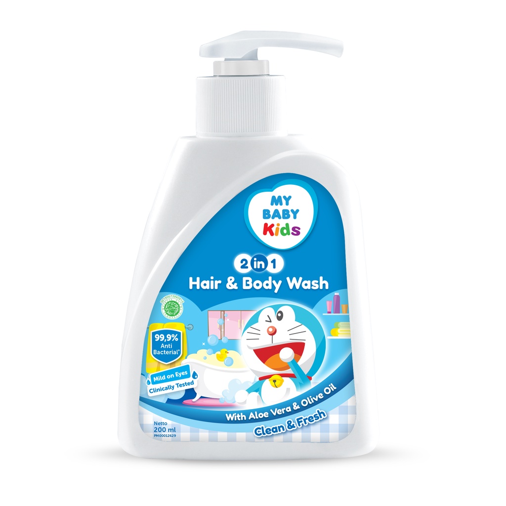 MY BABY Kids Hair &amp; Body Wash Healthy &amp; Fresh Pump [280 ml / 2 pcs] - Exp: 09.2025