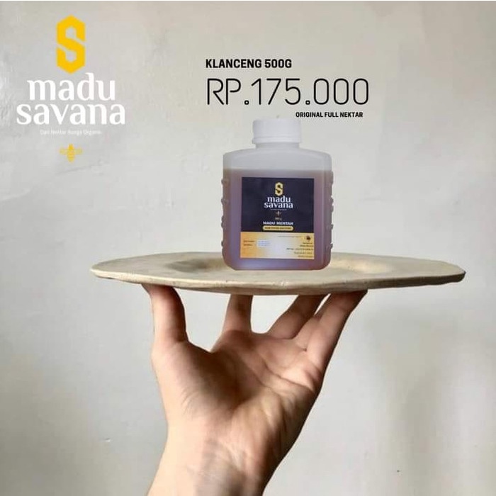 

Madu SAVANA 500 GR Nektar BUNGA 100% Pure Raw Honey Alami SUPER KLANCENG TRIGONA HONEY