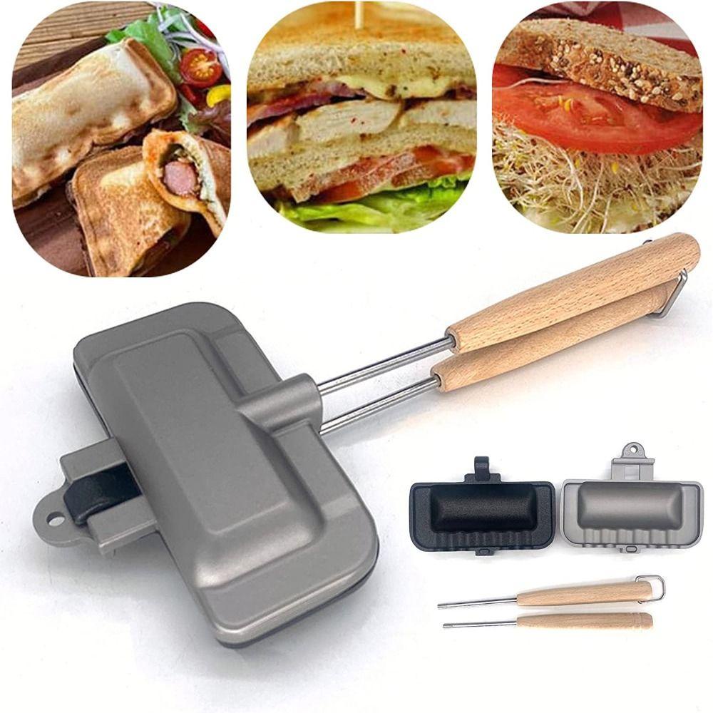 Solighter Sandwich Pan Outdoor Toast Bread Baking Pan Mudah Digunakan Loyang Sandwich