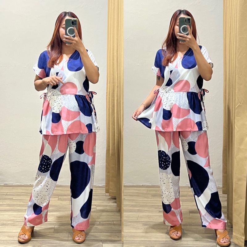 ONESET KIMONO BUSUI / ONESET RAYON KIMONO / PAJAMAS KIMONO KEKINIAN BUSUI / SETELAN KIMONO BAHAN RAYON PREMIUM LD 120 / PIYAMA KIMONO RAYON