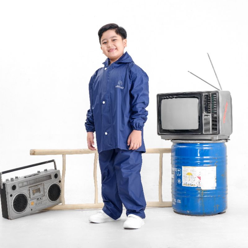 HOODJAS | Jas Hujan Setelan Anak Bahan PVC NYLON Mantel Anak Laki Laki Perempuan Model Terbaru