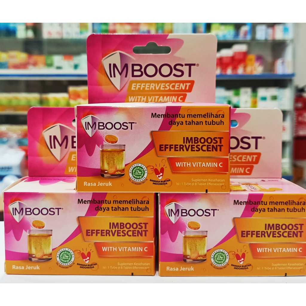 Imboost Effervescent Vitamin C Zinc D3 Rasa Jeruk - Membantu memelihara daya tahan tubuh