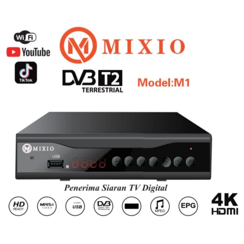 SET TOP BOX STB TV DIGITAL MIXIO M1 HD BISA YOUTUBE DAN TIKTOK