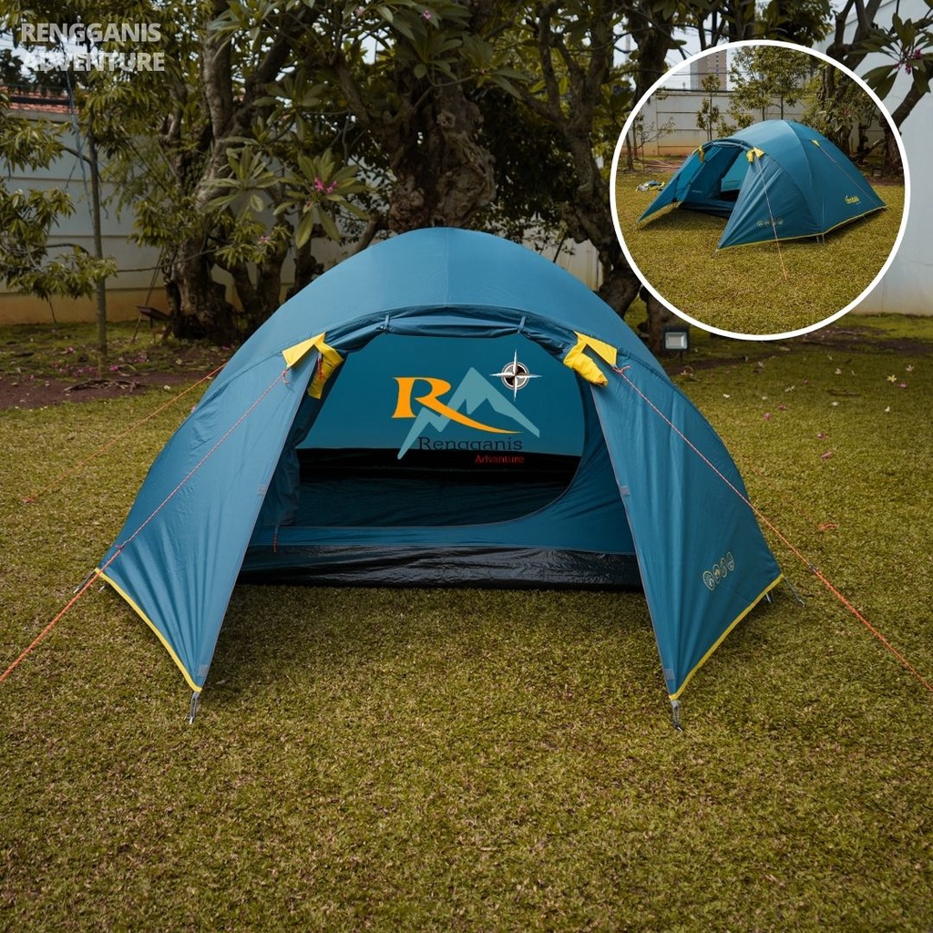 Tenda Camping Borneo 4 Orang TENDAKI NSM 4 Kapasitas 4 - 5 Orang Double Layer