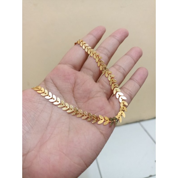 GELANG KAKI MODEL DAUN TERBARU UNTUK DEWASA