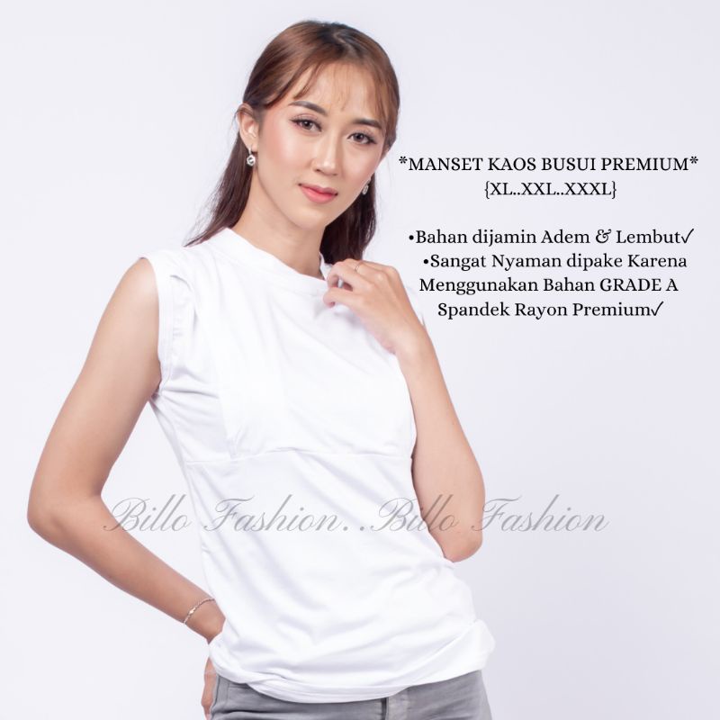 Inner Kaos Busui Tanpa Lengan Manset Busui Kaos Menyusui Bukaan Kanan Kiri