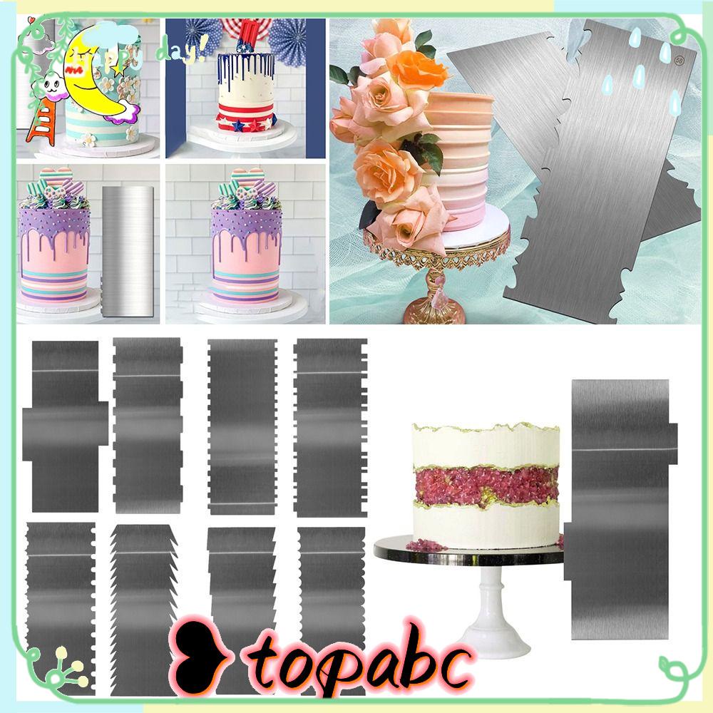 Top Cake Scraper Cetakan Kue Cake Trim Pastry Cutter Gigi Gergaji Stainless Steel