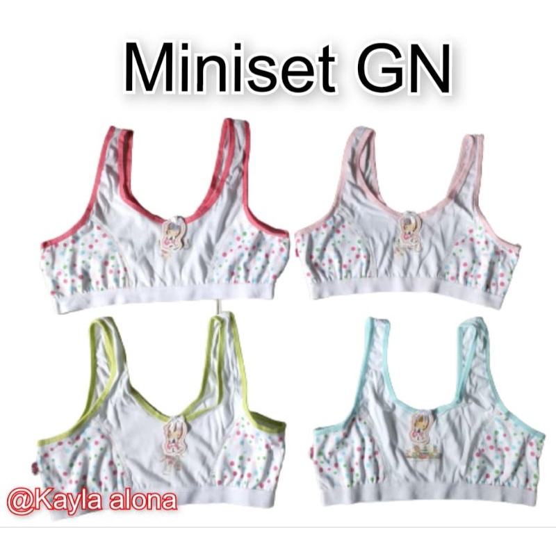 MINISET ANAK PUTIH POLKADOT &quot; GN &quot; ( Tanpa Busa )