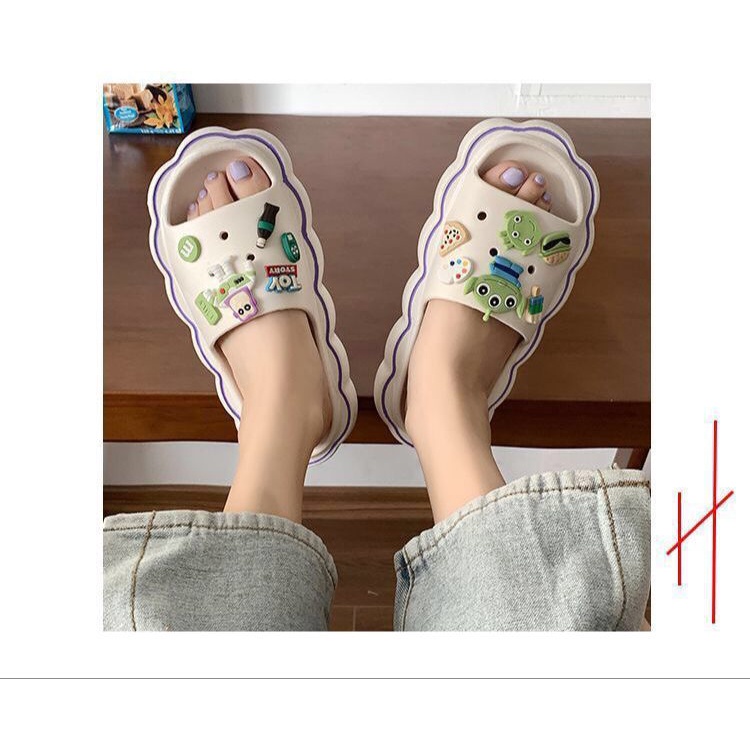 CUCI GUDANG GROSIRTAS TG0881 Sandal Slop Jelly Wanita Import Free Jiblitz Motif Bear Dan Toy Story