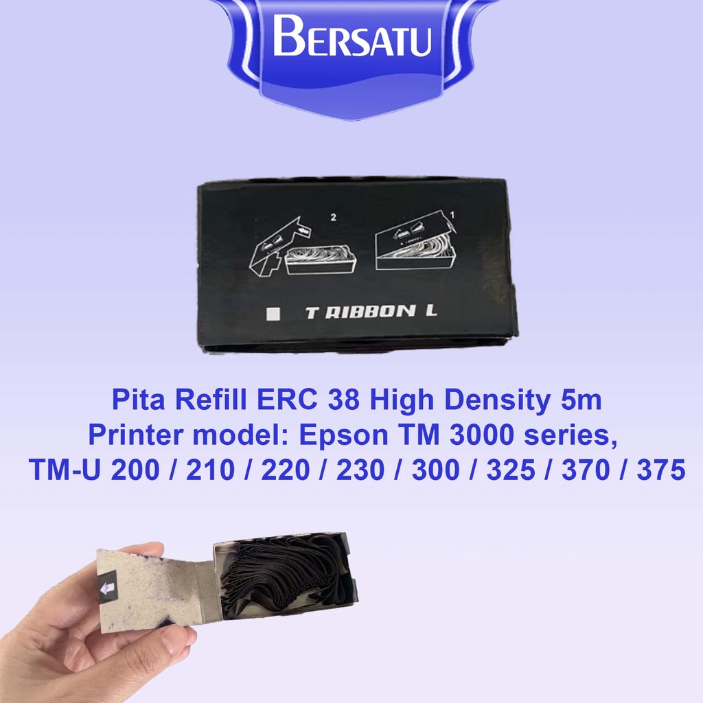 Refill Pita ERC 38 Purple / Black / Black Red Utk Pita Printer kasir Epson TM-U220 200 210 230 300