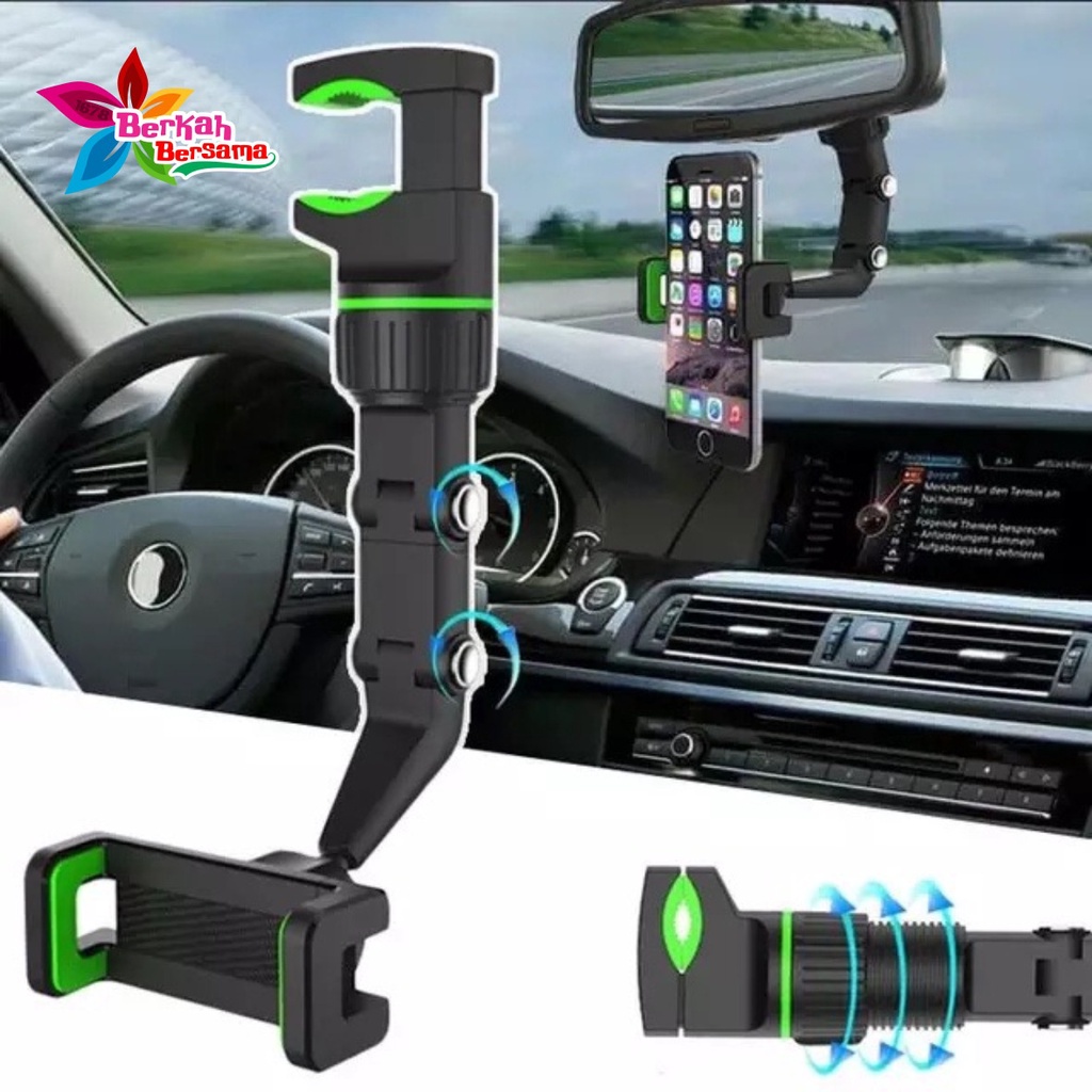 Car phone holder Original penyangga hp di mobil rearview mirror kaca tengah mobil jepitan Stand Handphone gagang spion tengah BB7457