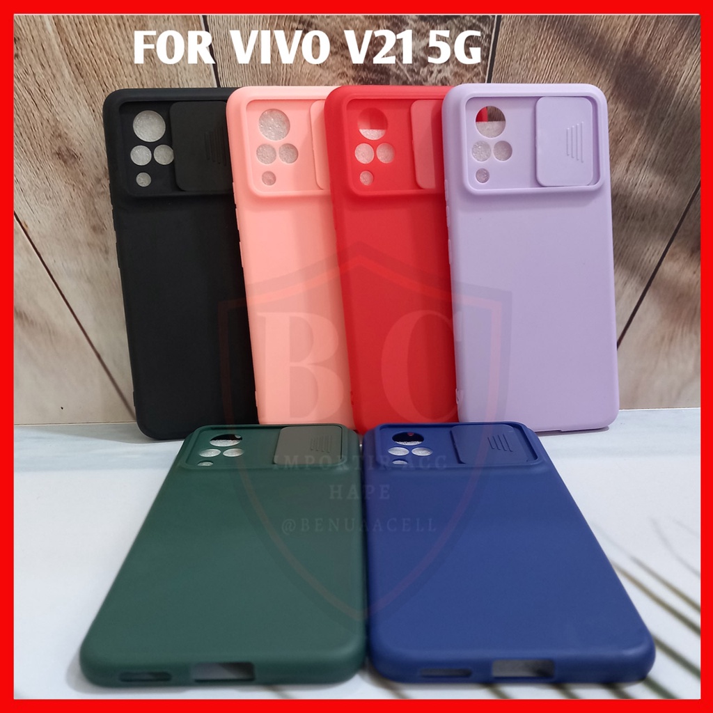 SOFTCASE VIVO V21 5G - CASE SLIDE CAMERA VIVO Y17 Y12 Y15 Y12i V21 5G