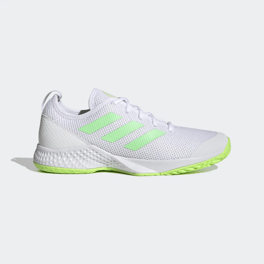 Sepatu Tenis Pria Adidas Courtflash Putih Hijau