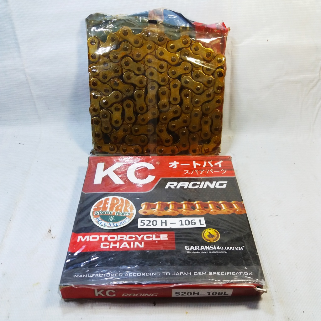 Rantai roda 520H-106 Gold Rantai Roda Ninja RR Tiger KC Racing