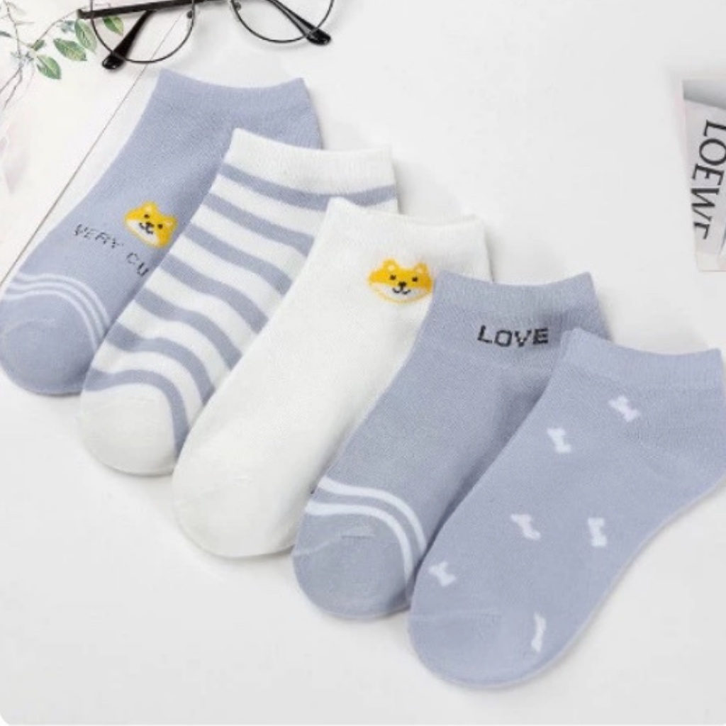 Bundle Kaos Kaki Ankle Wanita Mix Semata Kaki 10 Pcs