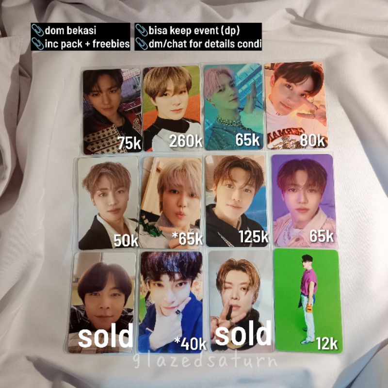 Clearance Sale Photocard NCT 127 Dream Jeno Reload Ridin, Digipack Glitch Mode, Mark NCIT Photopack 